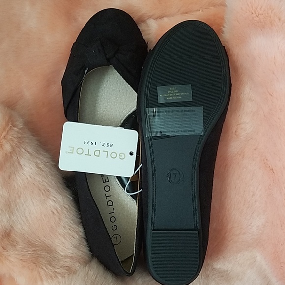 GoldToe Black Flat Shoes - Picture 6 of 6